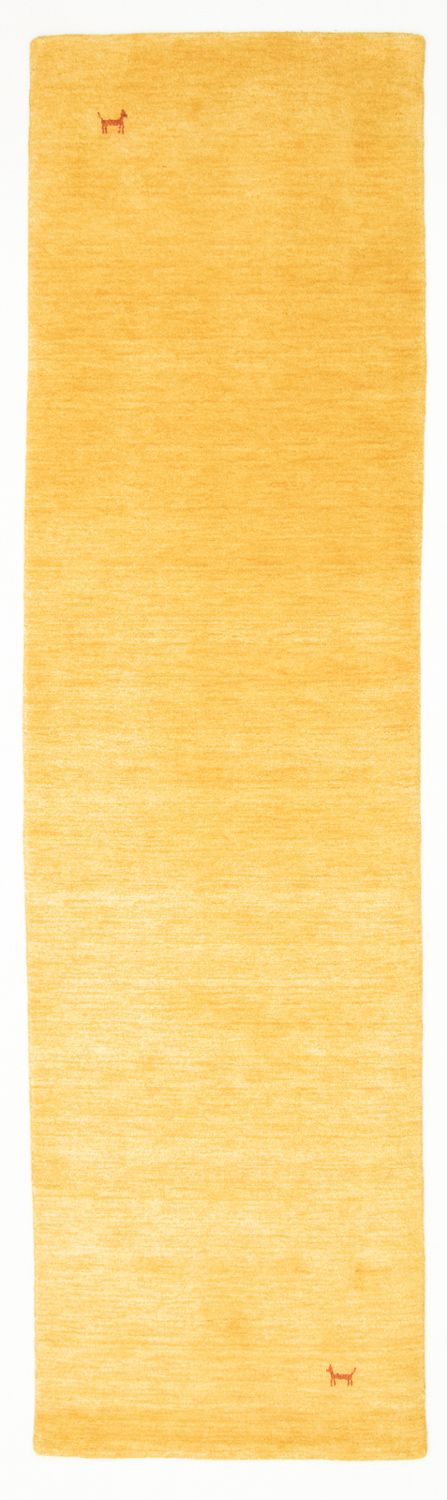 Tapis de couloir Tapis Gabbeh - Indus - 200 x 80 cm - or