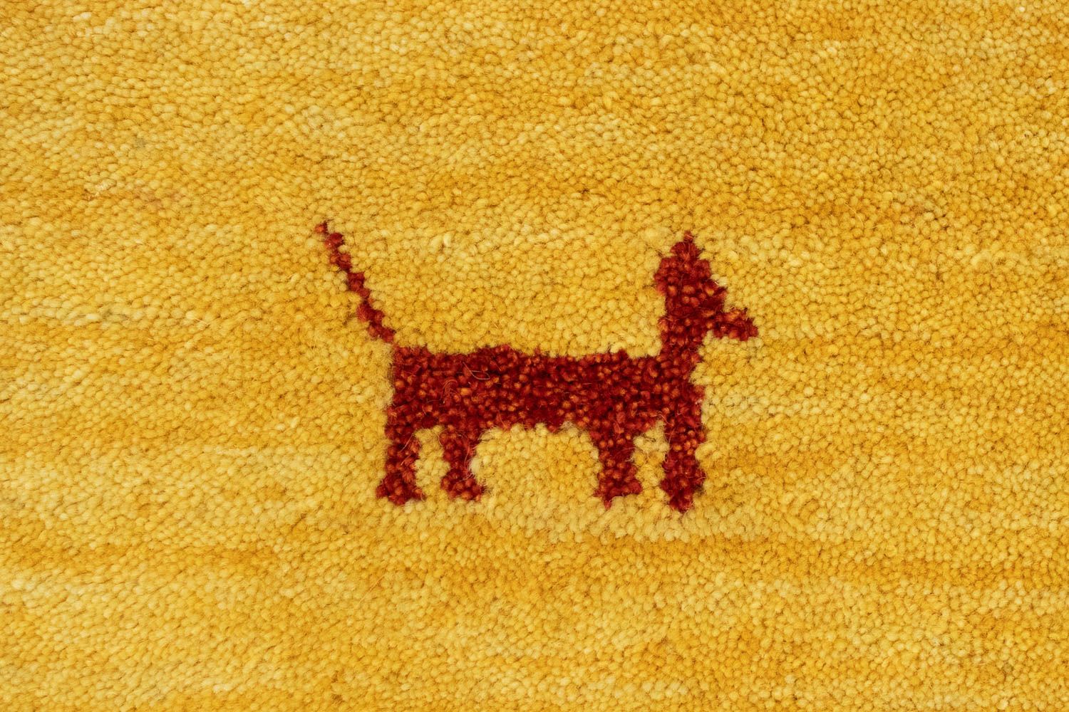 Tapis de couloir Tapis Gabbeh - Indus - 200 x 80 cm - or