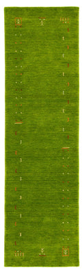 Tapis de couloir Tapis Gabbeh - Indus - 240 x 80 cm - vert