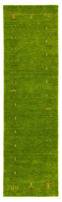 Tapis de couloir Tapis Gabbeh - Indus - 240 x 80 cm - vert