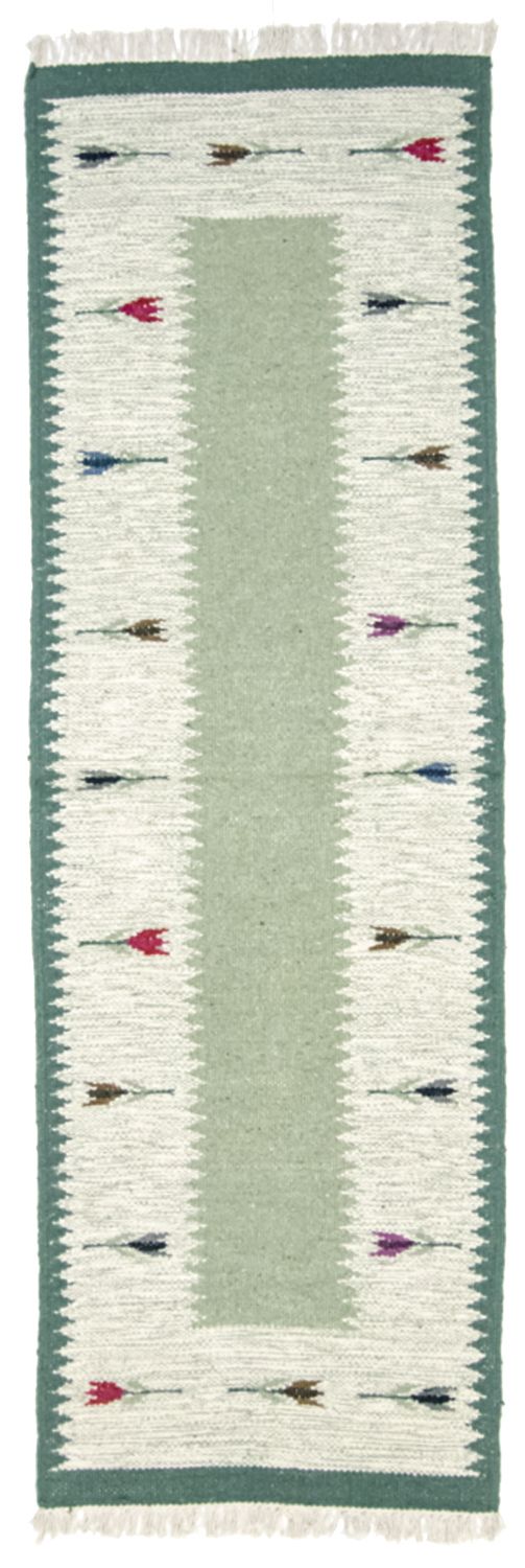 Tapis de couloir Tapis Kelim - Tendance - 250 x 80 cm - vert clair