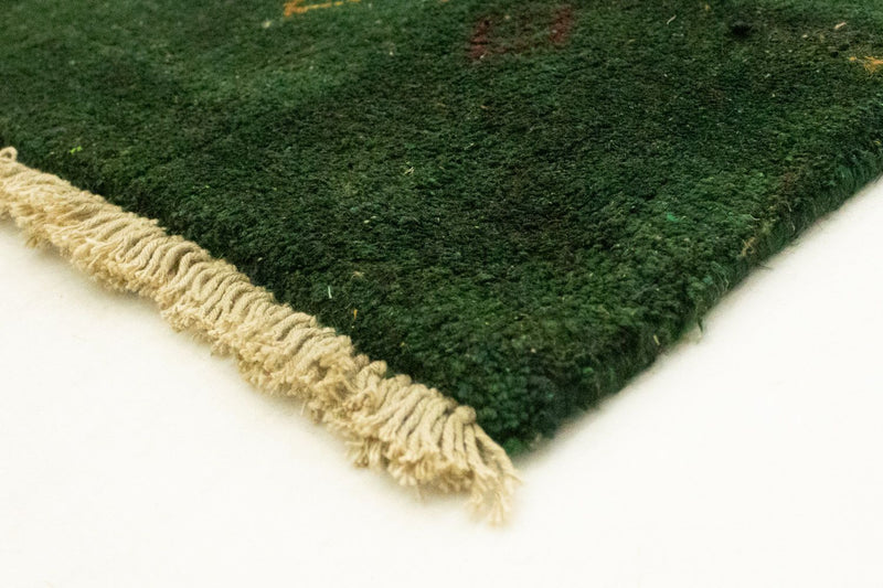 Tapis Gabbeh - Indus - 300 x 200 cm - vert foncé