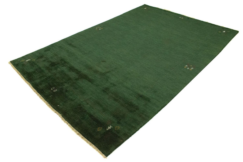 Tapis Gabbeh - Indus - 300 x 200 cm - vert foncé