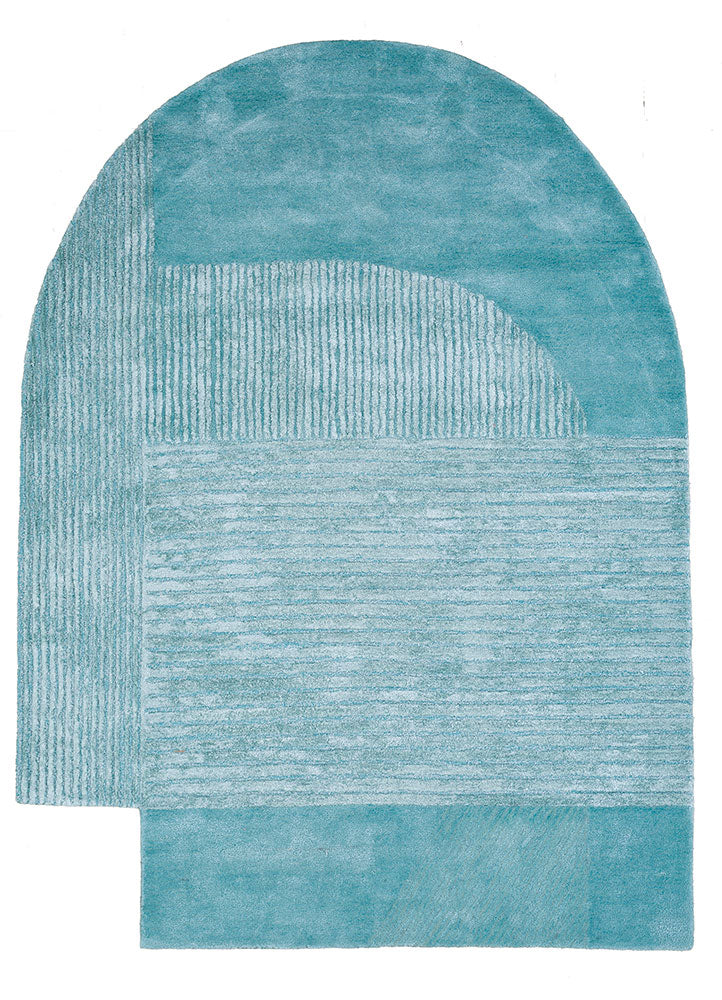 Tapis design originale  - 210 x 150 cm - turquoise