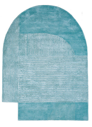 Tapis design originale  - 210 x 150 cm - turquoise