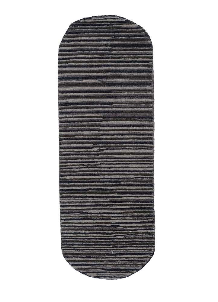 Tapis en laine originale  - 152 x 55 cm - anthracite