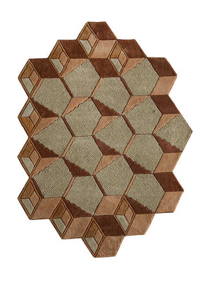 Tapis en laine originale  - 140 x 195 cm - vert menthe