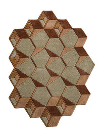 Tapis en laine originale  - 140 x 195 cm - vert menthe