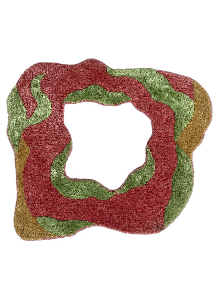 Tapis design originale  - 70 x 80 cm - orange