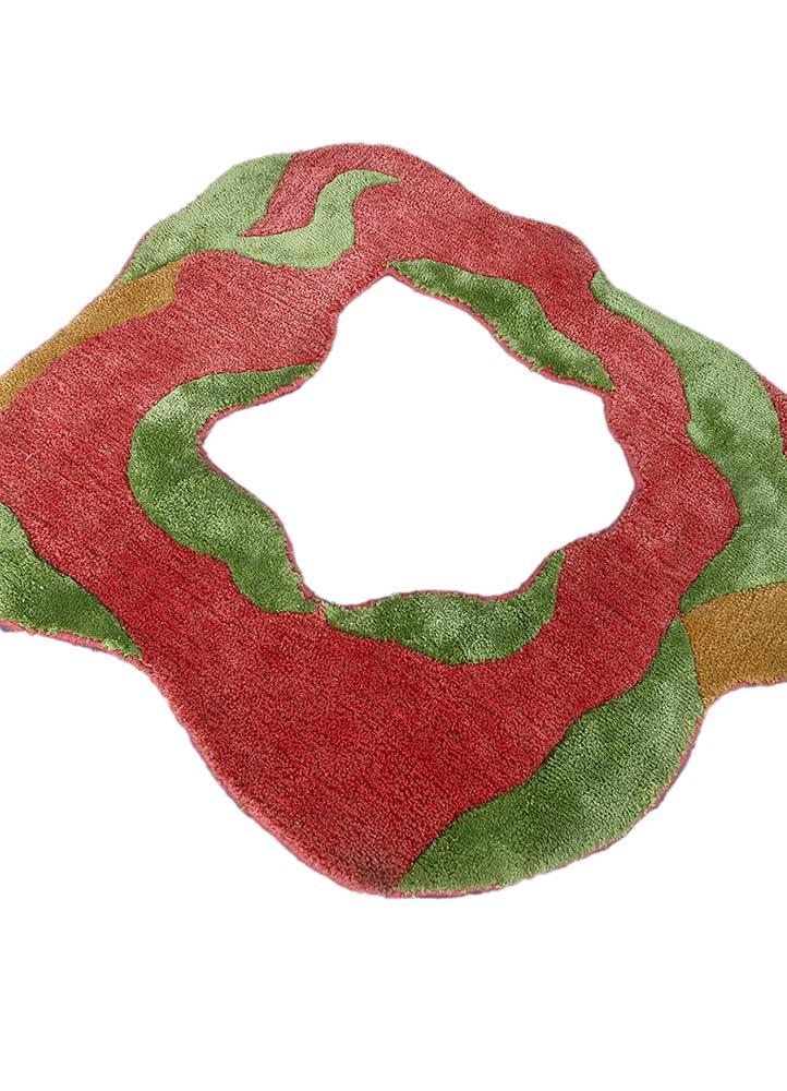 Tapis design originale  - 70 x 80 cm - orange
