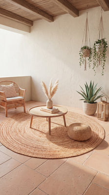 Tapis en jute - 200 x 140 cm - naturel