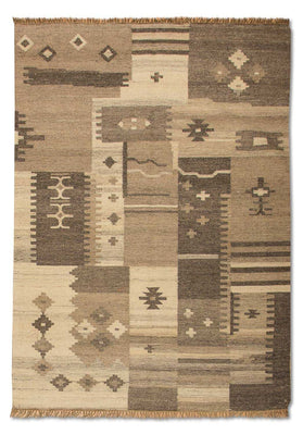 Tapis Kelim - Tendance - 200 x 140 cm - multicolore