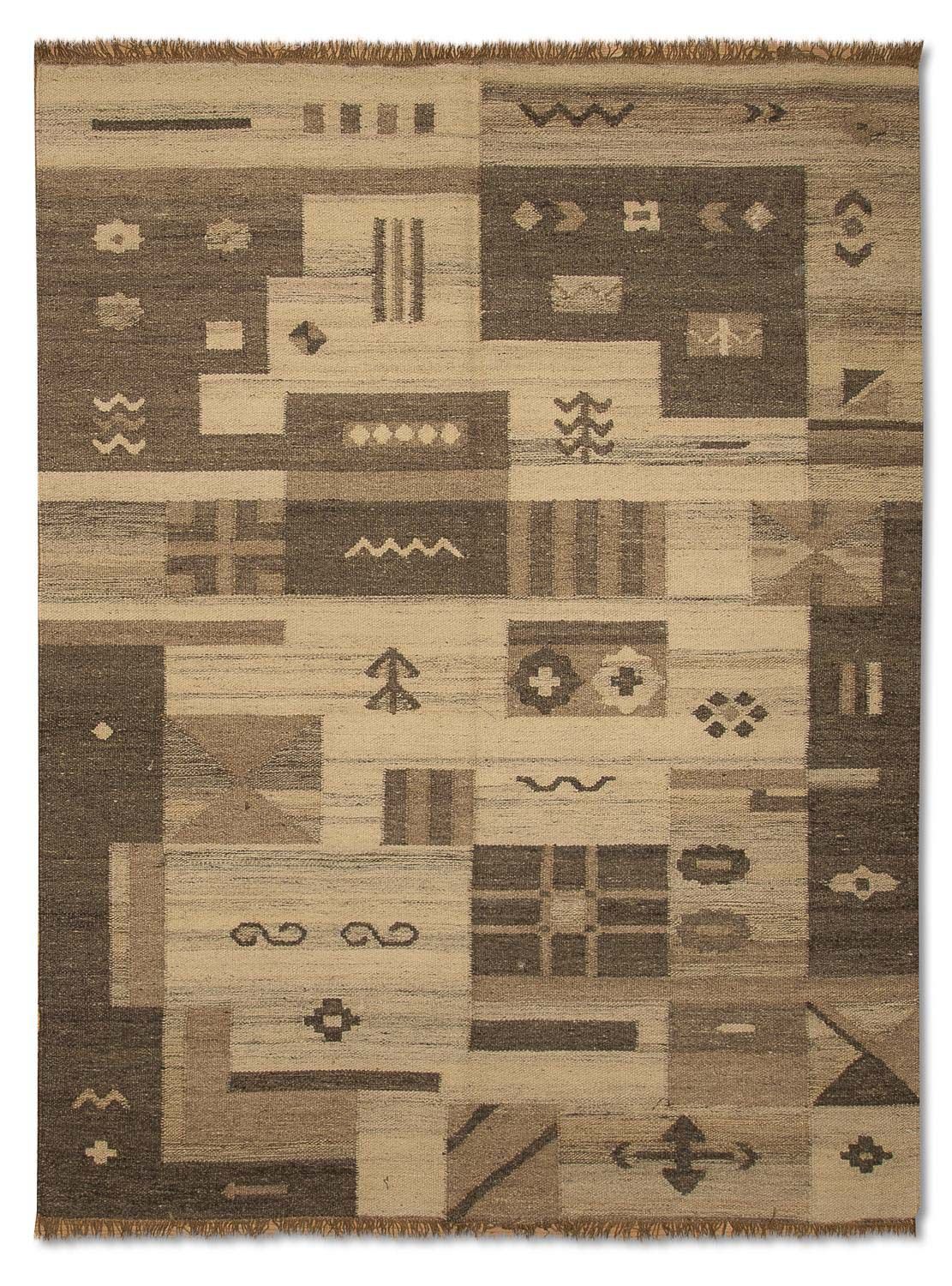 Tapis Kelim - Tendance - 200 x 140 cm - naturel