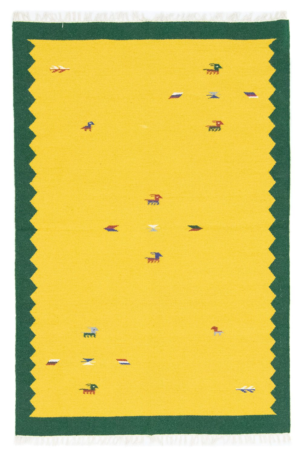 Tapis Kelim - Tendance - 180 x 120 cm - jaune