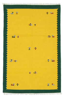 Tapis Kelim - Tendance - 180 x 120 cm - jaune