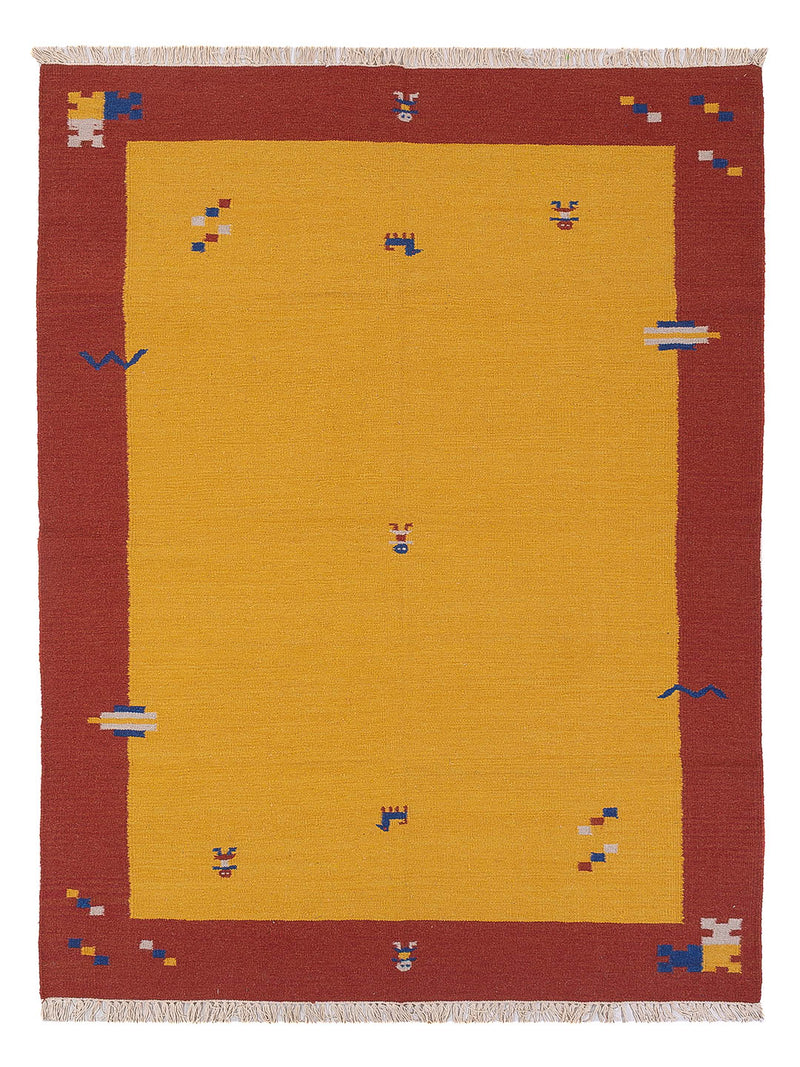 Kelim Teppich - Trendy - 240 x 170 cm - senfgelb