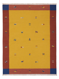 Kelim Teppich - Trendy - 240 x 170 cm - gold