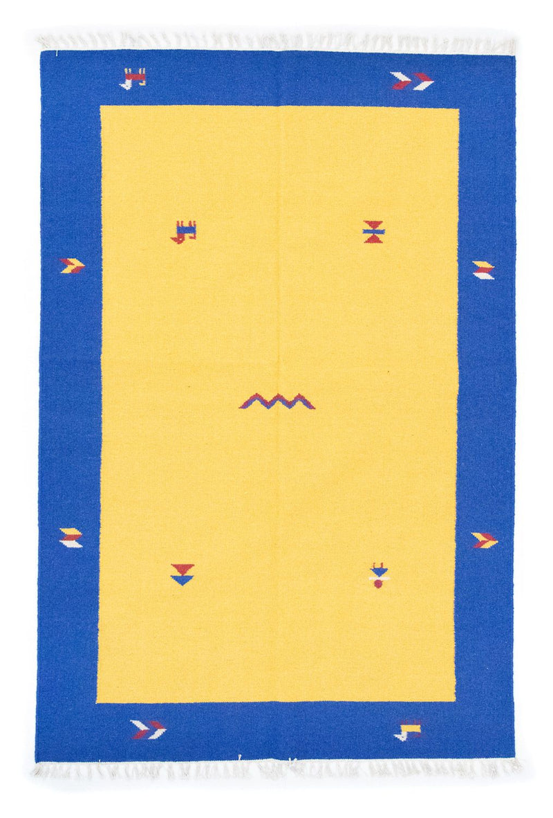 Tapis Kelim - Tendance - 200 x 140 cm - jaune
