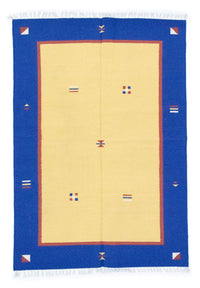 Tapis Kelim - Tendance - 200 x 140 cm - jaune