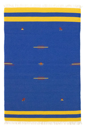Tapis Kelim - Tendance - 180 x 120 cm - bleu