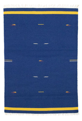 Tapis Kelim - Tendance - 180 x 120 cm - bleu