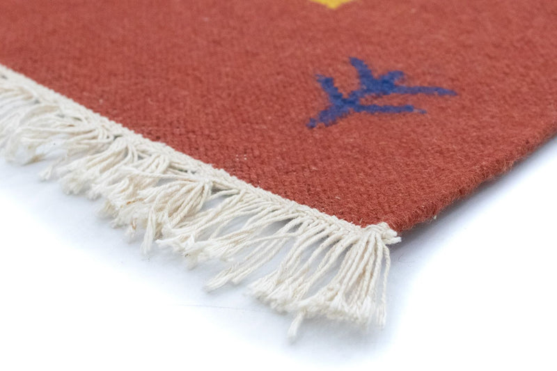 Tapis Kelim - Tendance - 200 x 140 cm - bleu