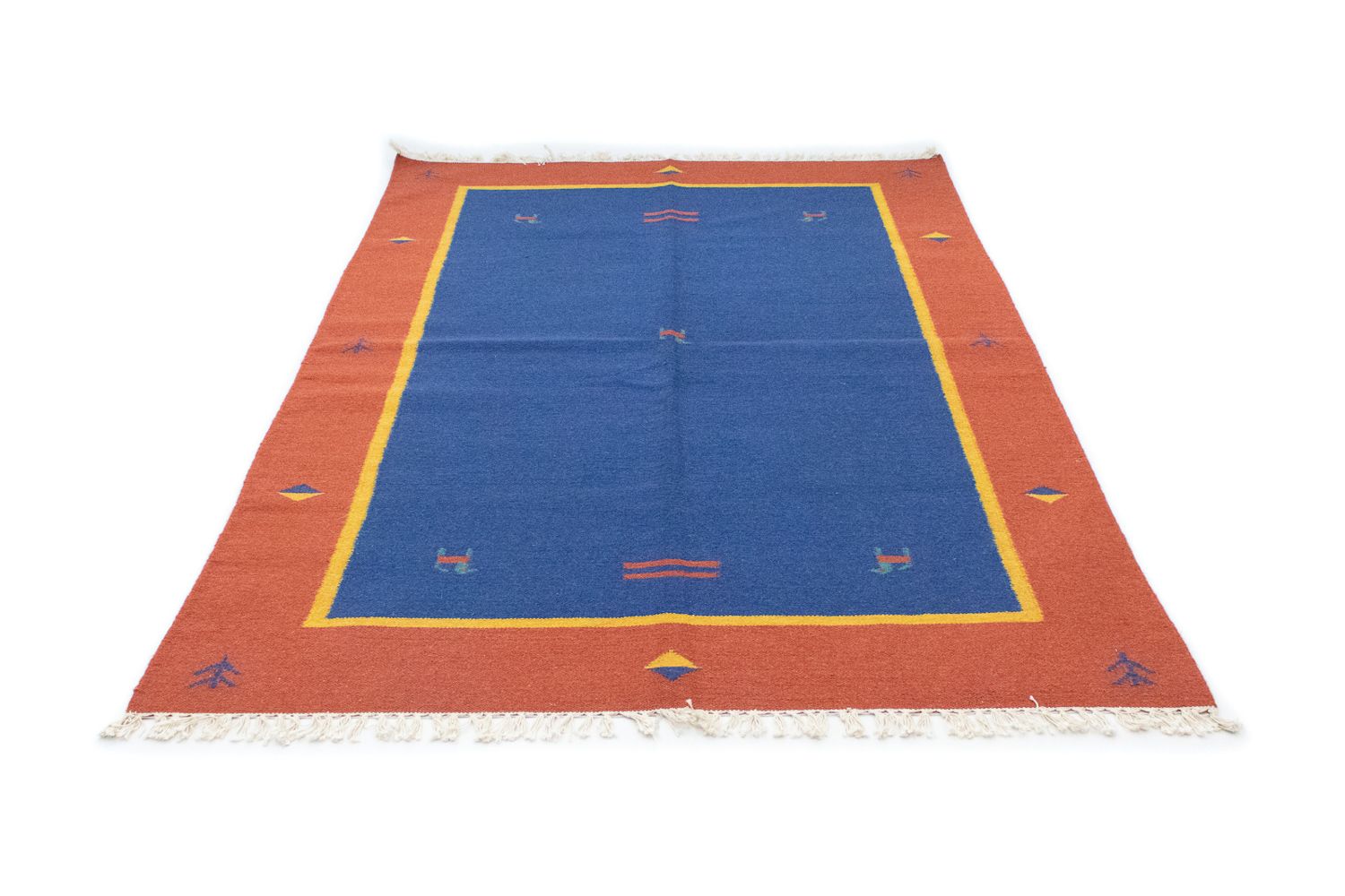 Tapis Kelim - Tendance - 200 x 140 cm - bleu