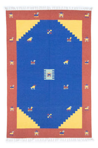 Tapis Kelim - Tendance - 200 x 140 cm - bleu