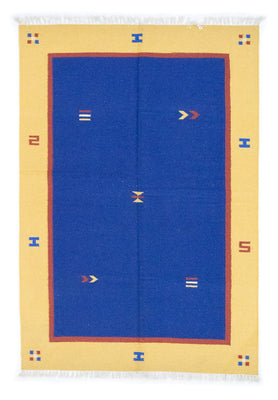 Tapis Kelim - Tendance - 200 x 140 cm - bleu
