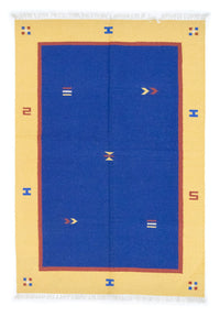 Tapis Kelim - Tendance - 200 x 140 cm - bleu