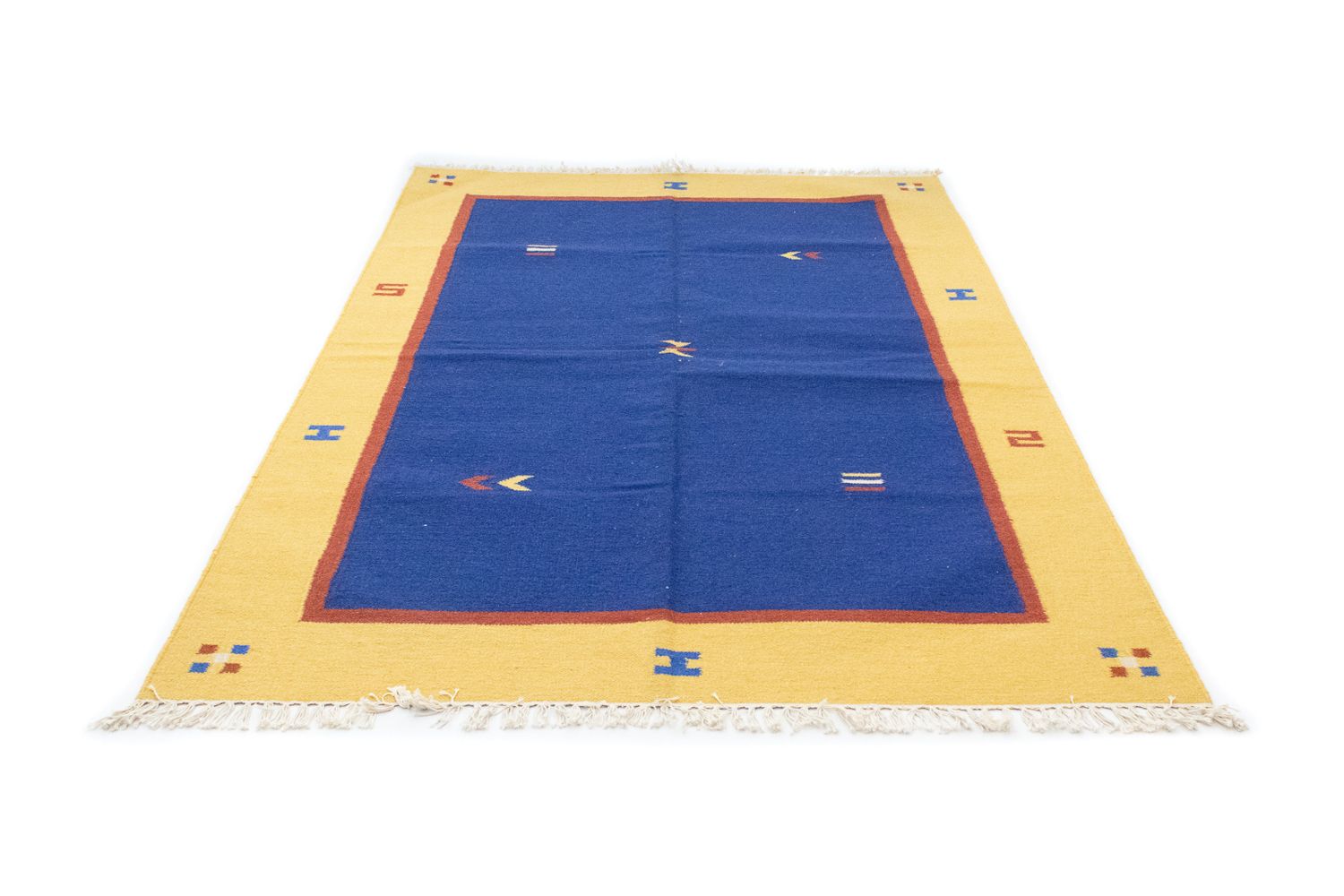 Tapis Kelim - Tendance - 200 x 140 cm - bleu