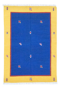 Tapis Kelim - Tendance - 200 x 140 cm - bleu