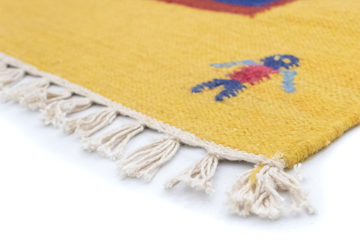 Tapis Kelim - Tendance - 200 x 140 cm - bleu