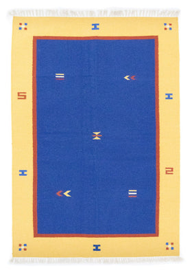 Tapis Kelim - Tendance - 200 x 140 cm - bleu