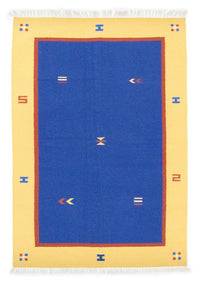 Tapis Kelim - Tendance - 200 x 140 cm - bleu