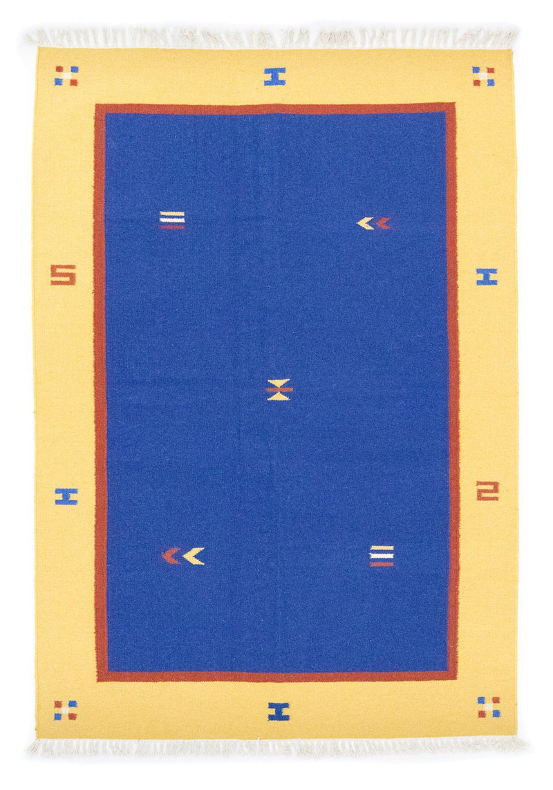 Tapis Kelim - Tendance - 200 x 140 cm - bleu