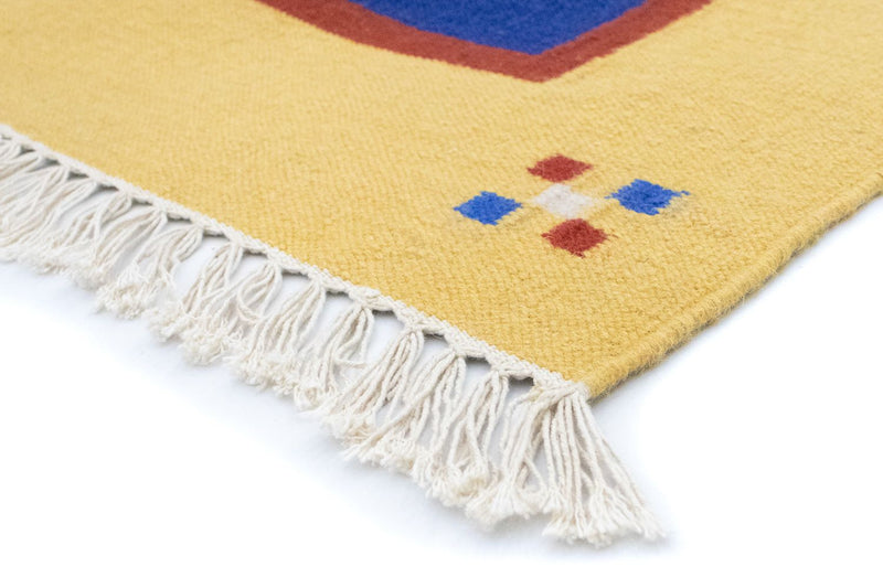Tapis Kelim - Tendance - 200 x 140 cm - bleu