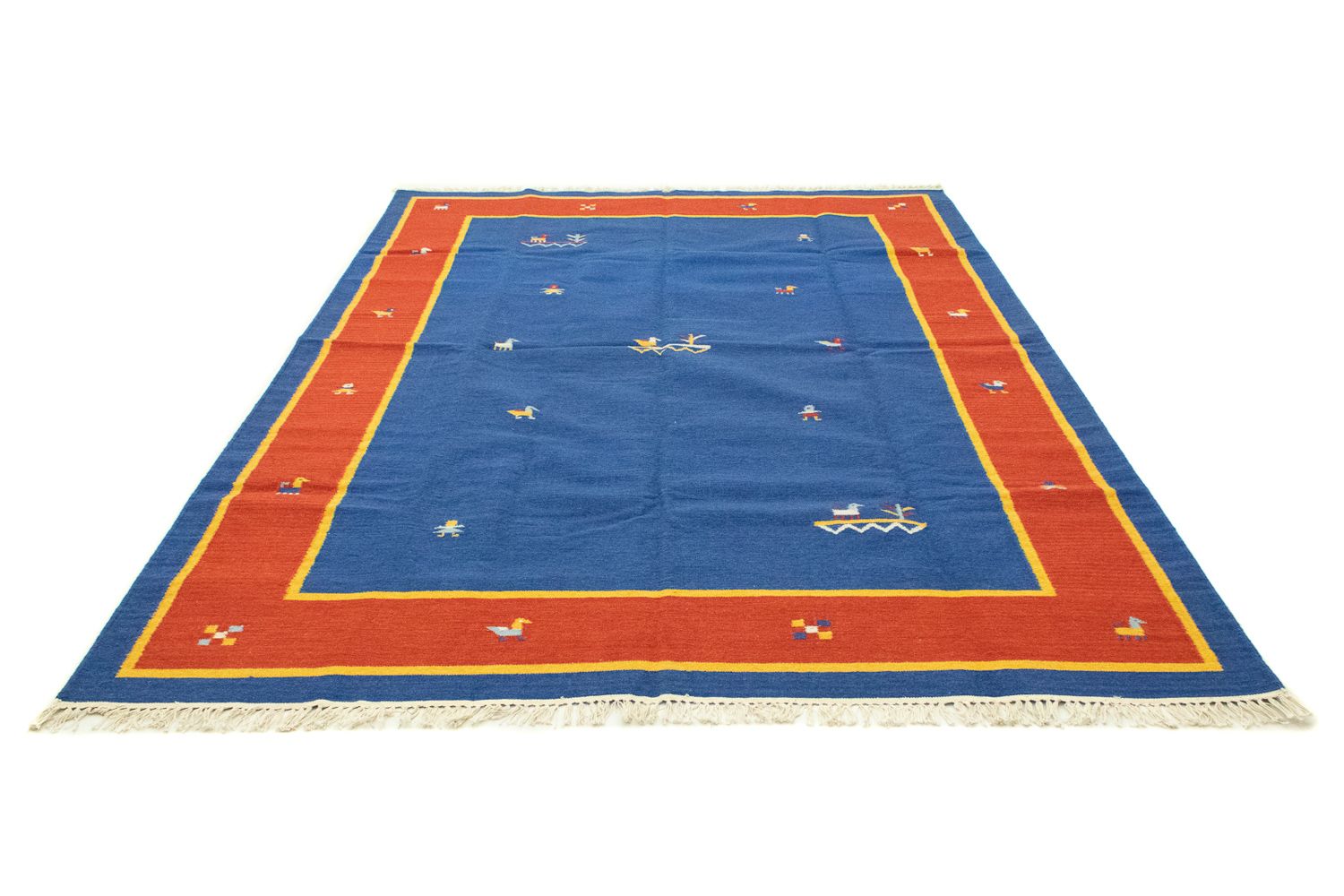Tapis Kelim - Tendance - 300 x 200 cm - bleu