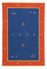 Tapis Kelim - Tendance - 300 x 200 cm - bleu