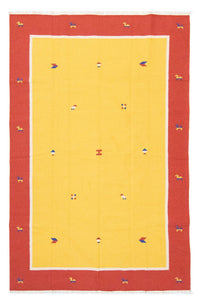 Tapis Kelim - Tendance - 300 x 200 cm - jaune