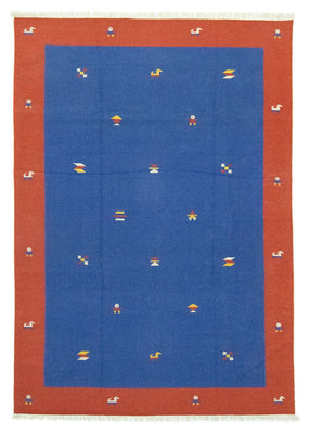 Tapis Kelim - Tendance - 300 x 200 cm - bleu