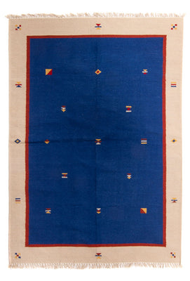 Tapis Kelim - Tendance - 240 x 170 cm - bleu foncé