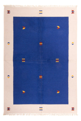 Tapis Kelim - Tendance - 240 x 170 cm - bleu foncé