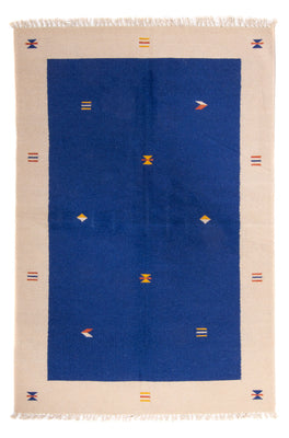 Tapis Kelim - Tendance - 240 x 170 cm - bleu foncé