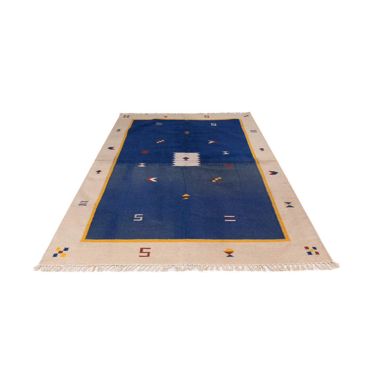 Tapis Kelim - Tendance - 240 x 170 cm - bleu foncé