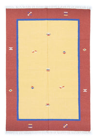 Tapis Kelim - Tendance - 200 x 140 cm - jaune
