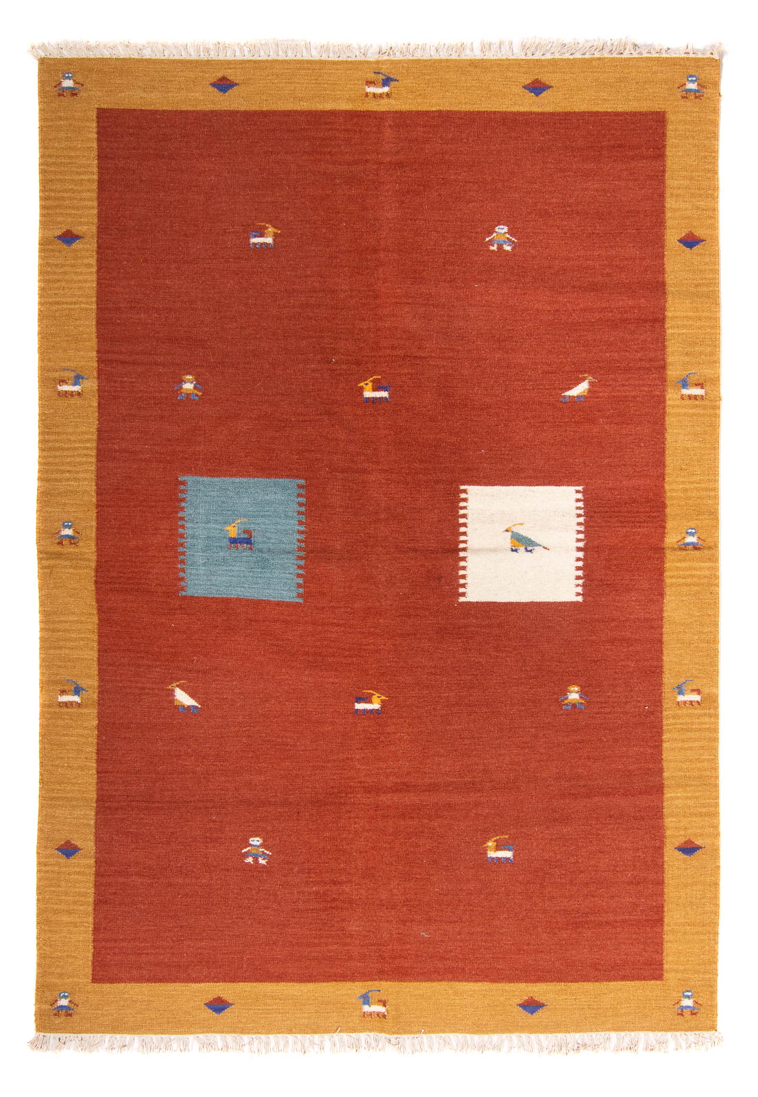 Tapis Kelim - Tendance - 240 x 170 cm - rouge foncé