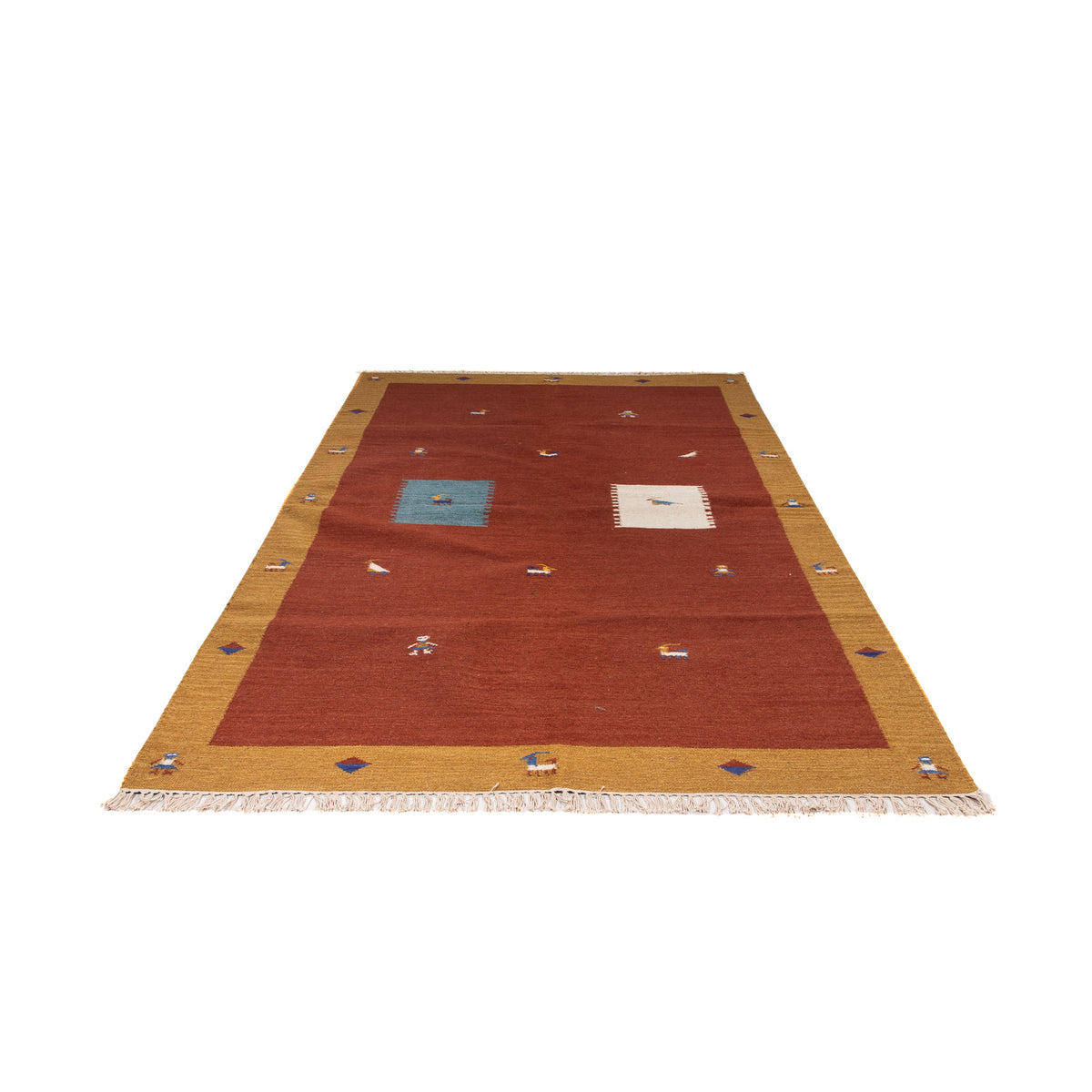Tapis Kelim - Tendance - 240 x 170 cm - rouge foncé