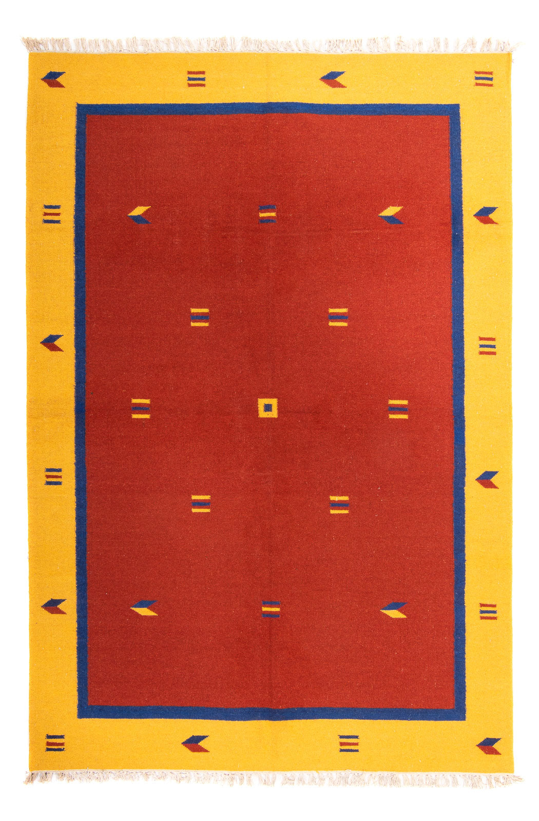 Tapis Kelim - Tendance - 240 x 170 cm - rouge foncé
