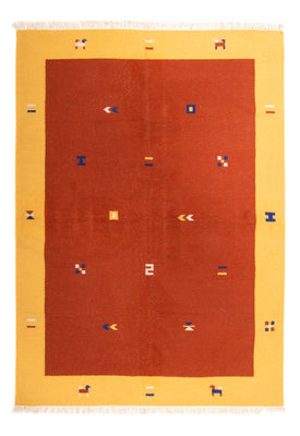 Tapis Kelim - Tendance - 240 x 170 cm - rouge foncé